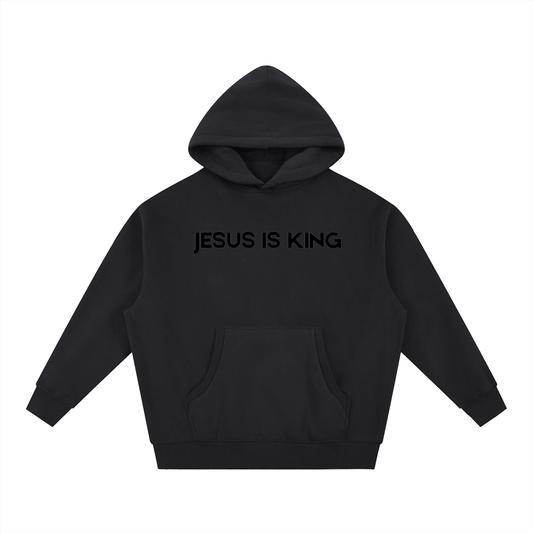 Jesus is King Oversized Boxy Fit Fleece Hoodie