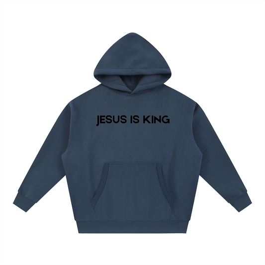 Jesus is King Oversized Boxy Fit Fleece Hoodie