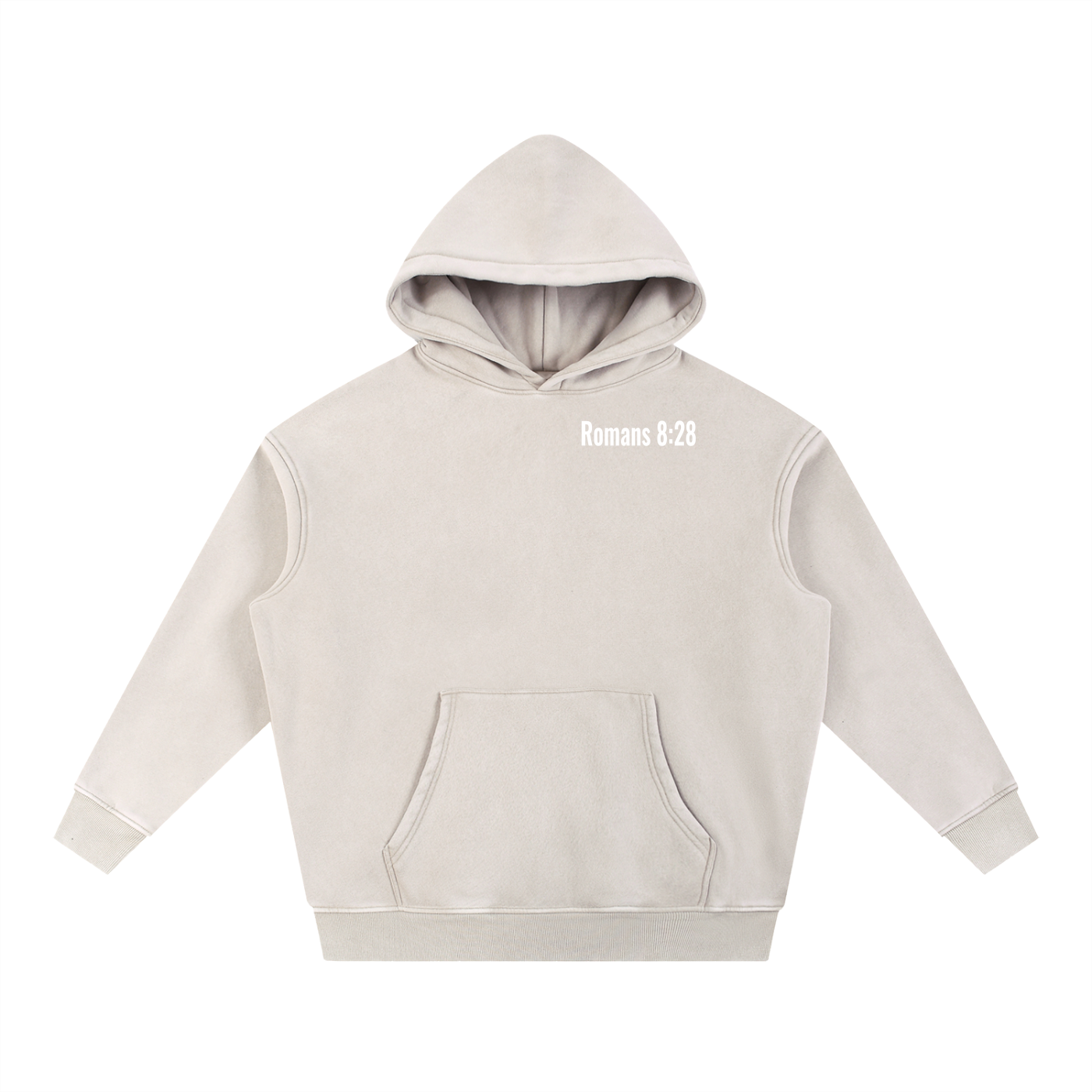 Romans 8:28 Wash Fleece Oversize Hoodie