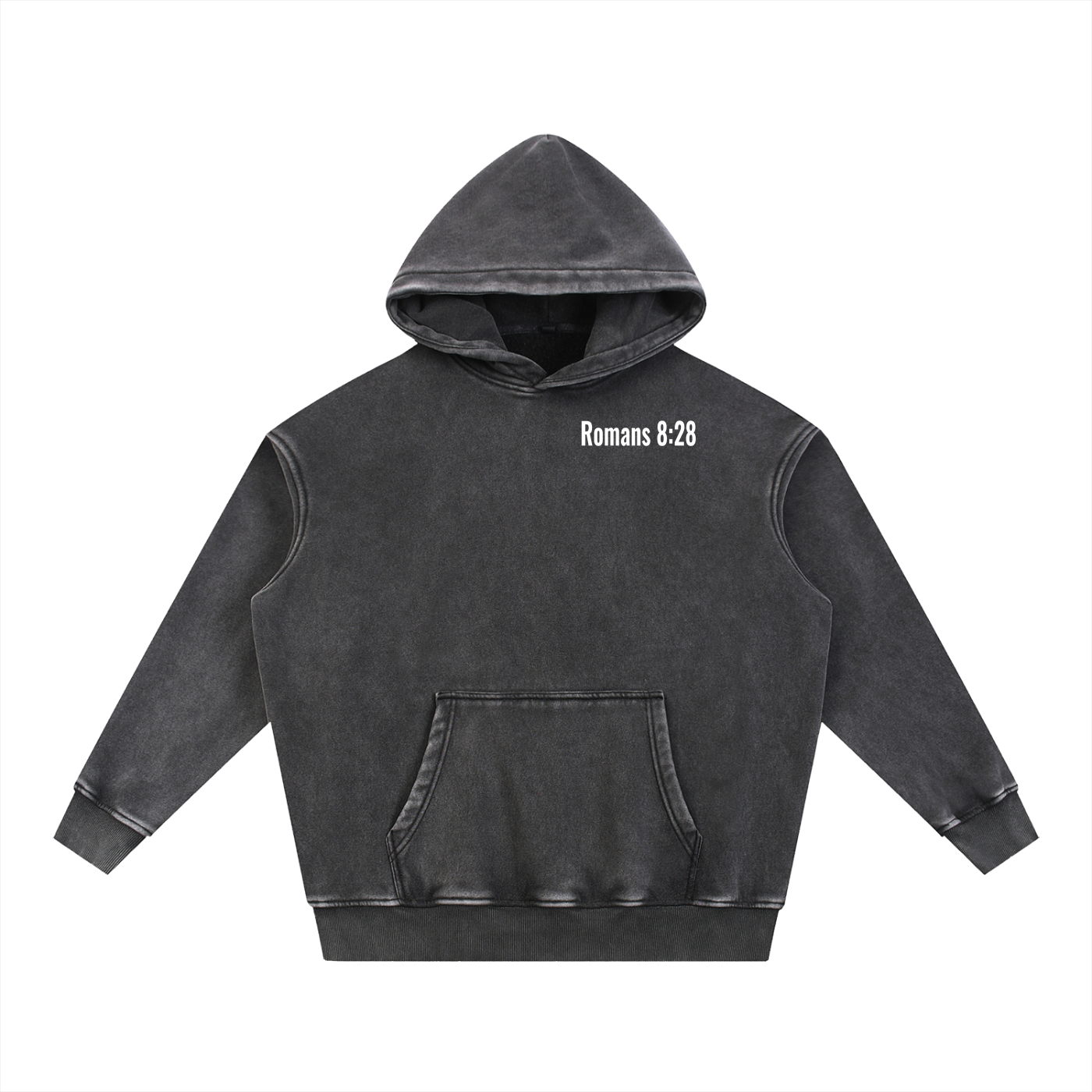 Romans 8:28 Wash Fleece Oversize Hoodie