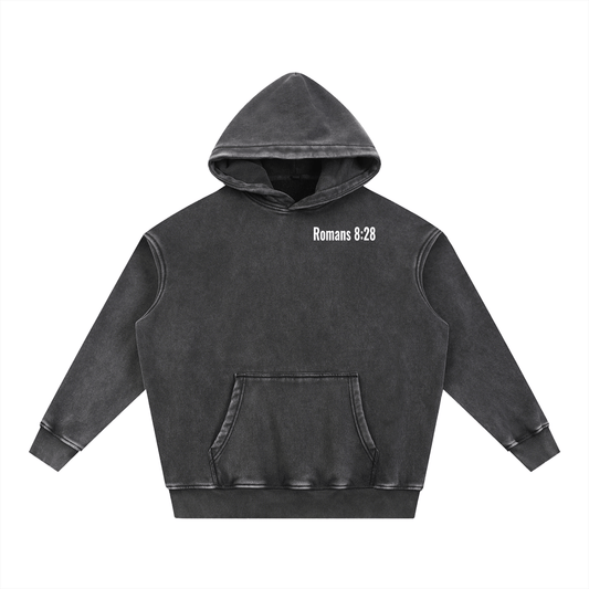 Romans 8:28 Wash Fleece Oversize Hoodie